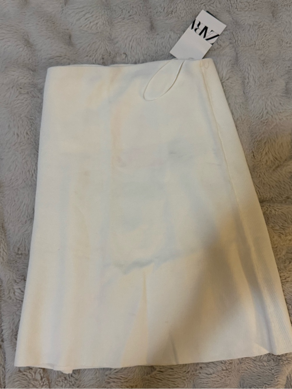ZARA Cream A-Line Skirt